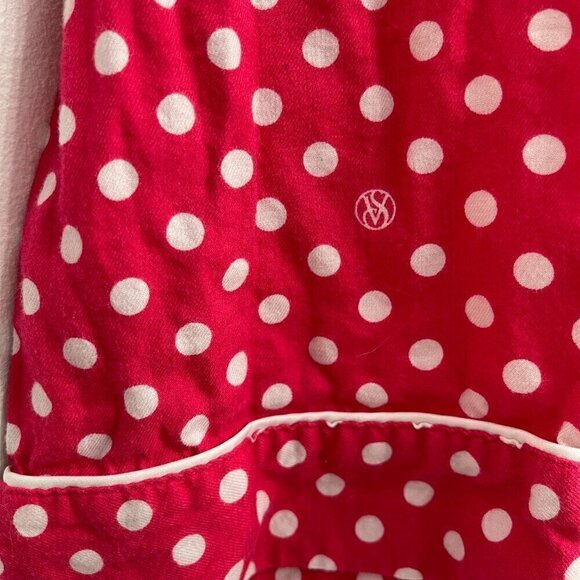 Victoria’s Secret pajama top XL magenta pink with white polka dots - Picture 2 of 6